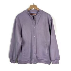 Vintage Tudor Court Grandma Core Purple Snap Up Bomber Jacket Estimated Size M/L